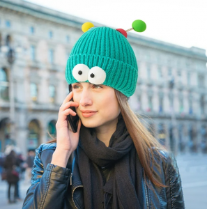 cuteandinteresting Cartoon wool ball knitted hat makes winter warmer 3